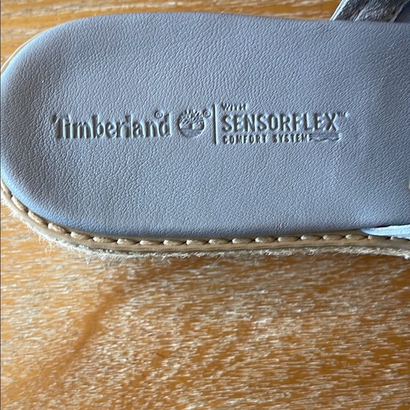 Timberland Gray Peep Toe Emerson Wedge Sandals SZ 11 NWOT - Picture 3 of 9